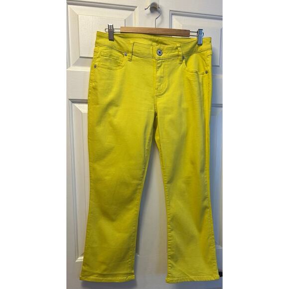 Cabi Style 6286 Kick Back Kick Flare in Bright Yellow, Size 6 - Picture 1 of 7